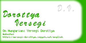 dorottya versegi business card